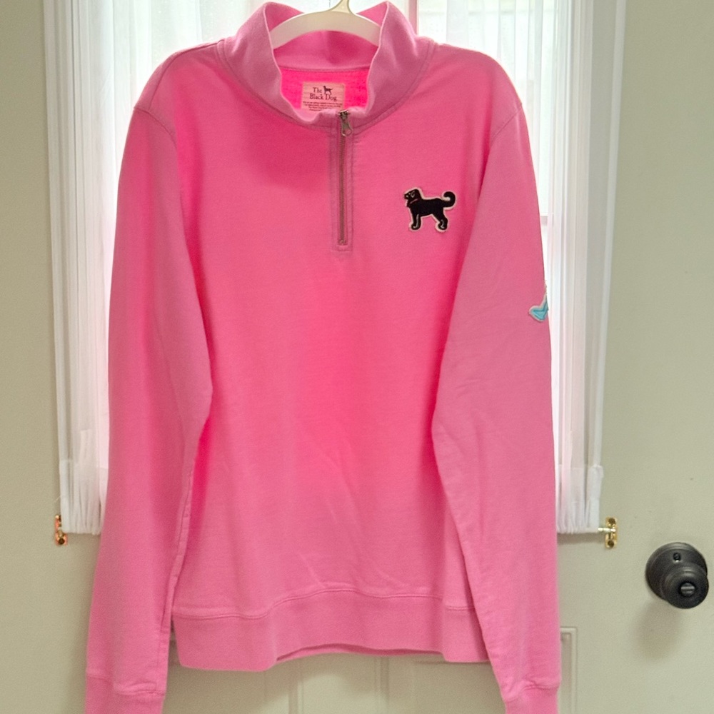 The Black Dog Pink Quarter-Zip Sweatshirt